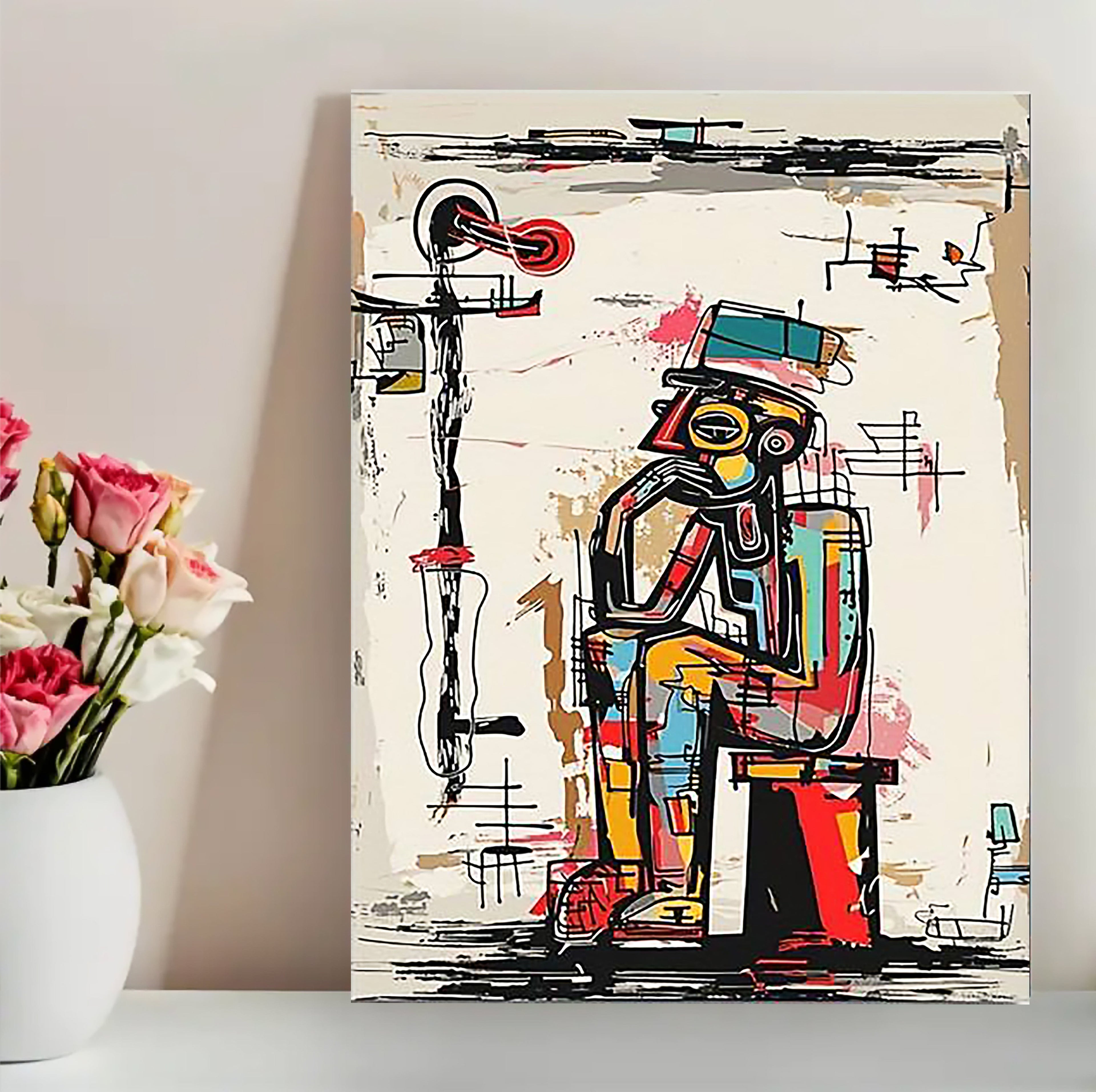 12x16 Blue Abstract Canvas Wall Art – Modern Textured Painting for Office & Hallway |  Wallcow #F3001