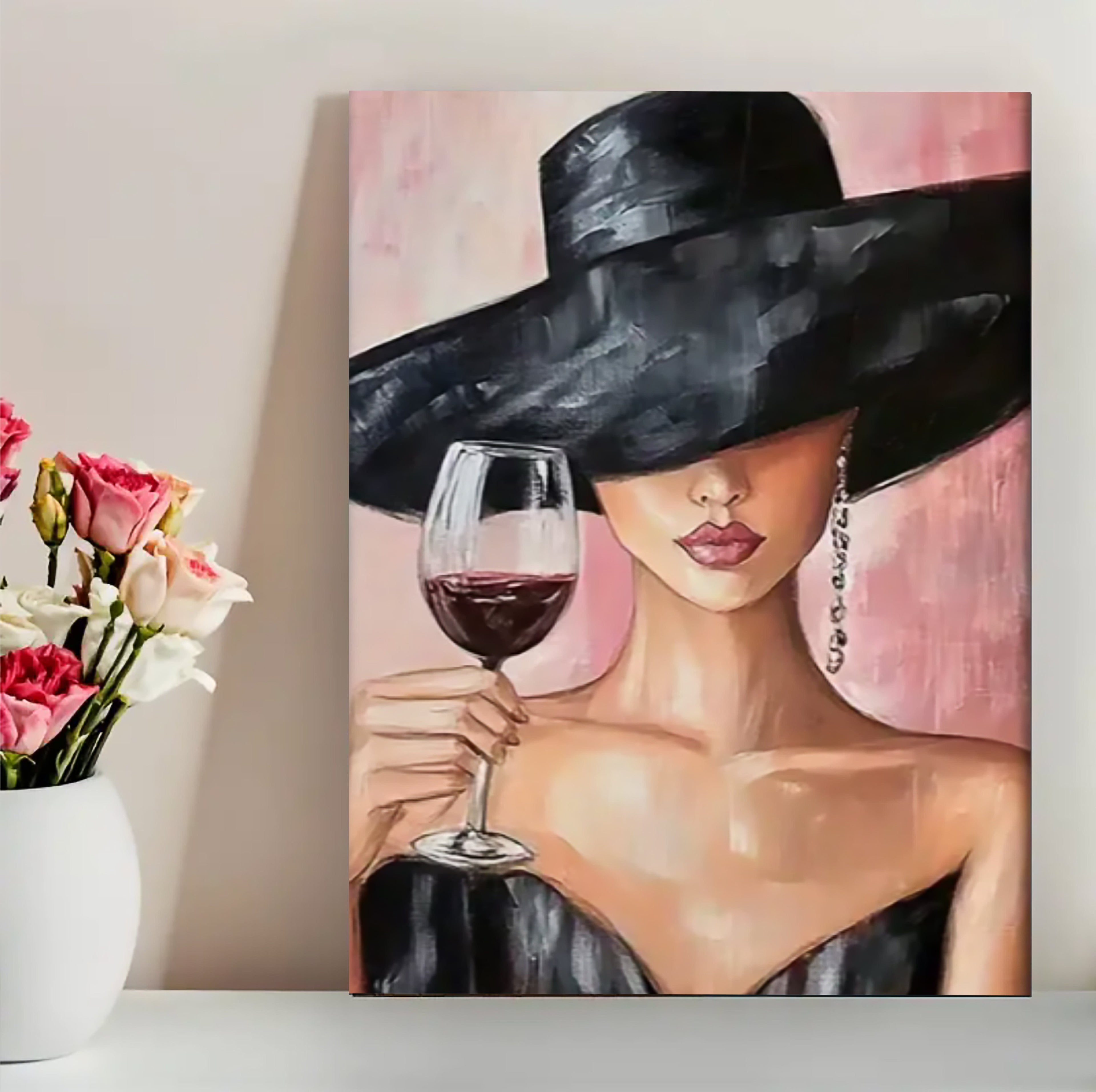 12x16 Boho Woman  Canvas Art – Contemporary Portrait Print for Gallery Wall & Studio | Tin & Time #F5007