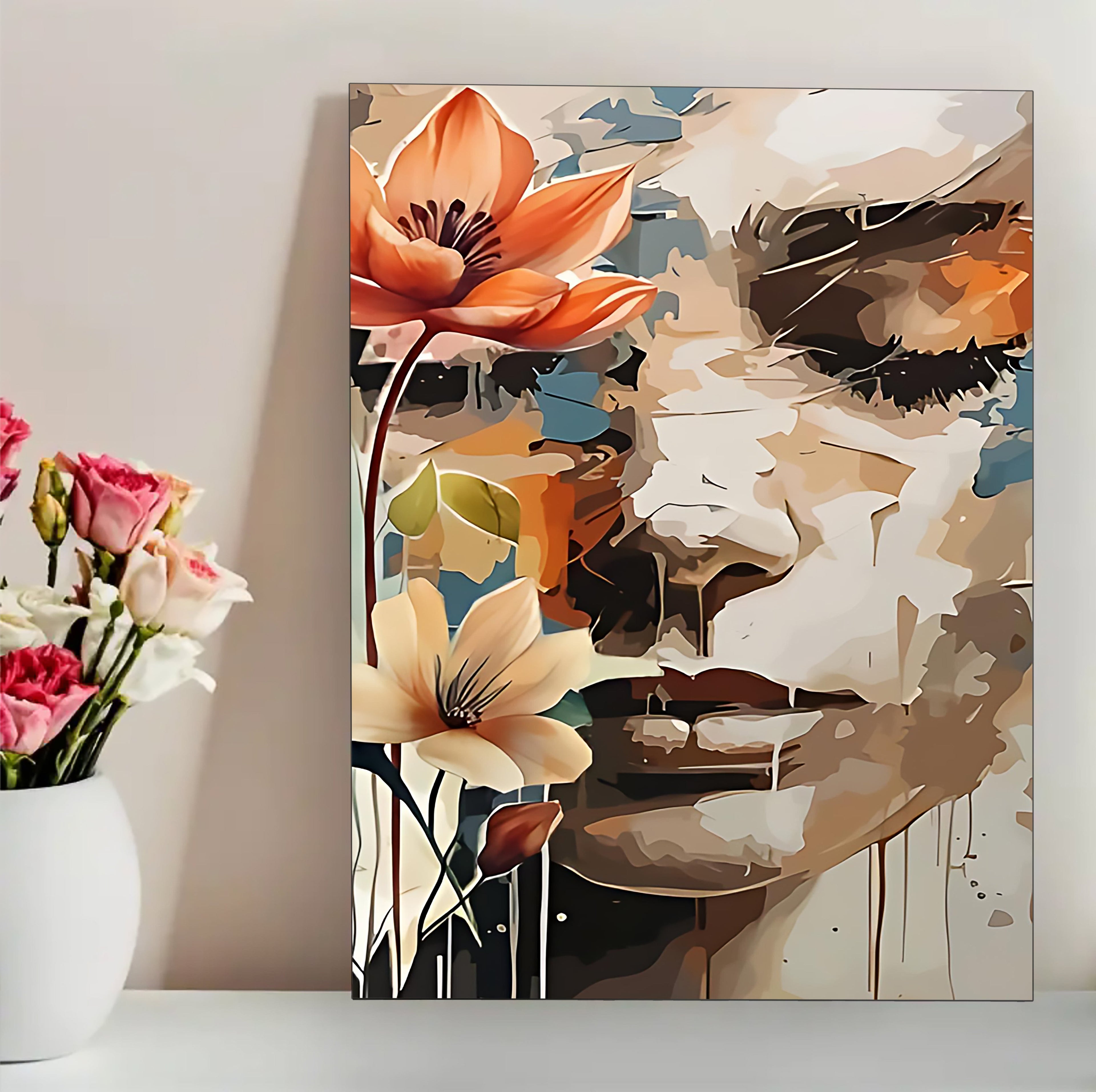 12x16 Boho Woman  Canvas Art – Contemporary Portrait Print for Gallery Wall & Studio | Wallcow #F5013