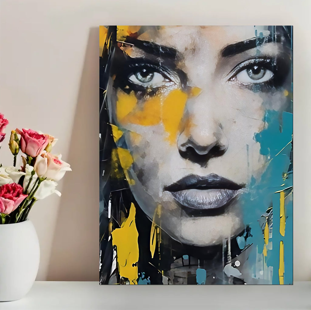 12x16 Boho Woman  Canvas Art – Contemporary Portrait Print for Gallery Wall & Studio |  Wallcow #F5015