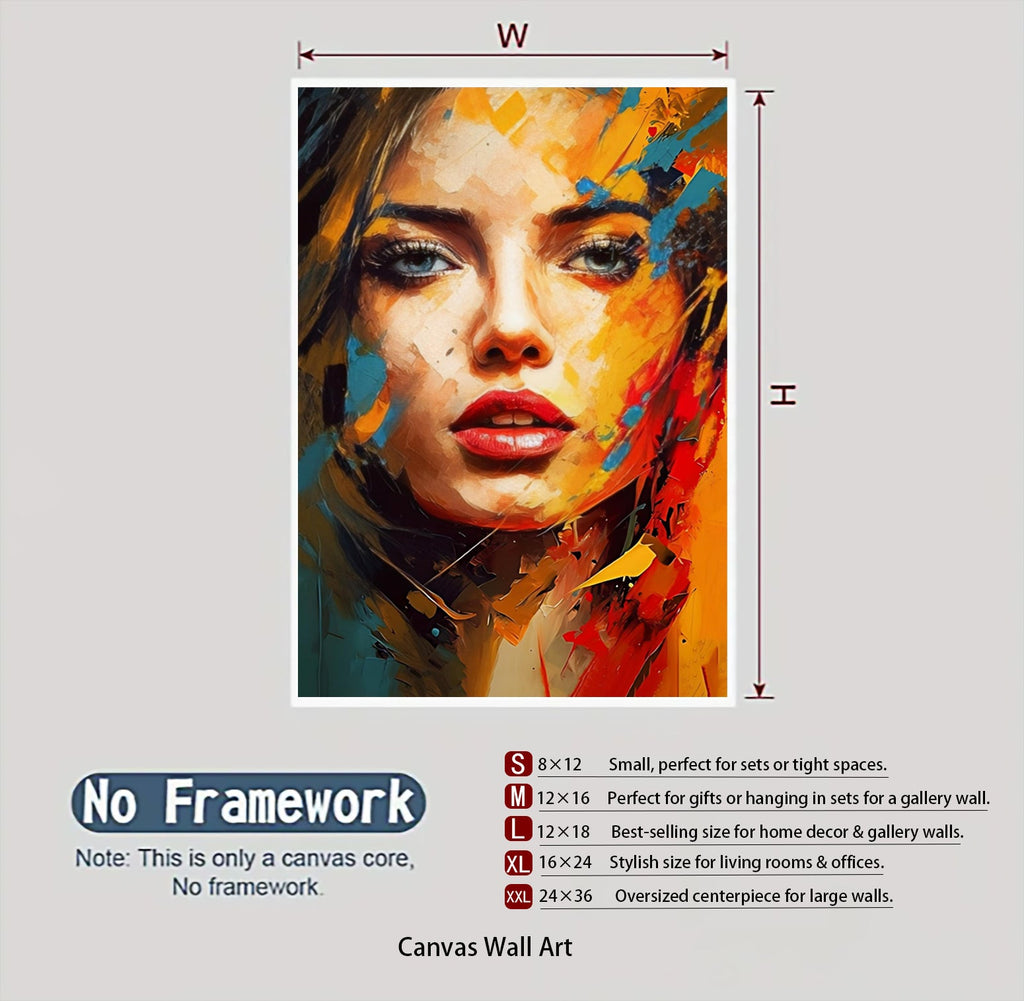 Modern Aesthetic Canvas  Unframed – Handcrafted Wall Decor for Contemporary Homes | Wallcow # #F122